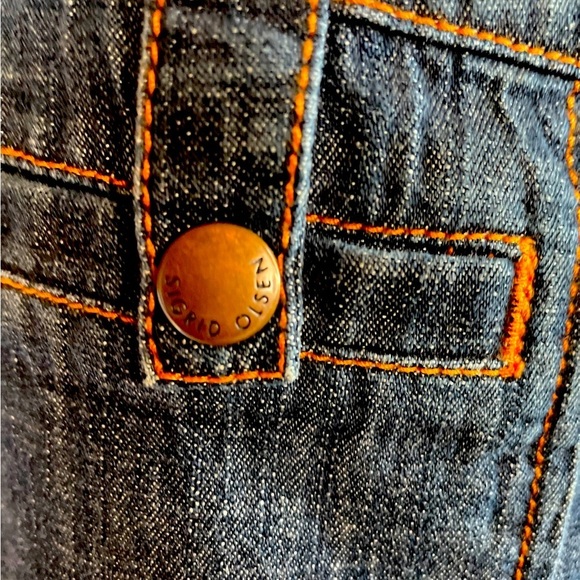 Sigurd Olsen blue denim midi boho skirt size 8P - Picture 7 of 15